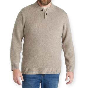 NWT L.L. Bean Men’s Classic Ragg Wool Henley Sweater Size XXL Natural Beige